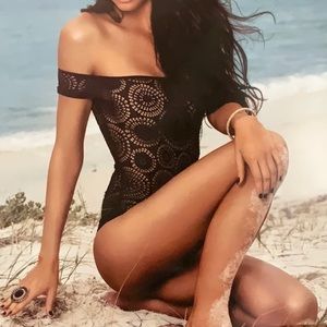 Lisa Blue Sheer 1pc Suit w/ Tri-top Rites of Spring - Black (#12)